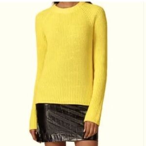 BANANA REPUBLIC Yellow Wool Knit Crewneck Sweater XS NWOT